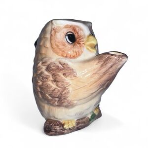 Vintage Mary Ann Baker Hand Painted Ceramic Owl Creamer Made In Japan